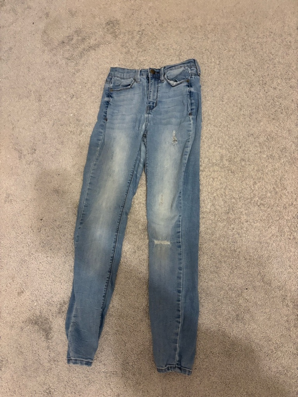 Mudd Light Blue Skinny Jeans with Subtle Distress